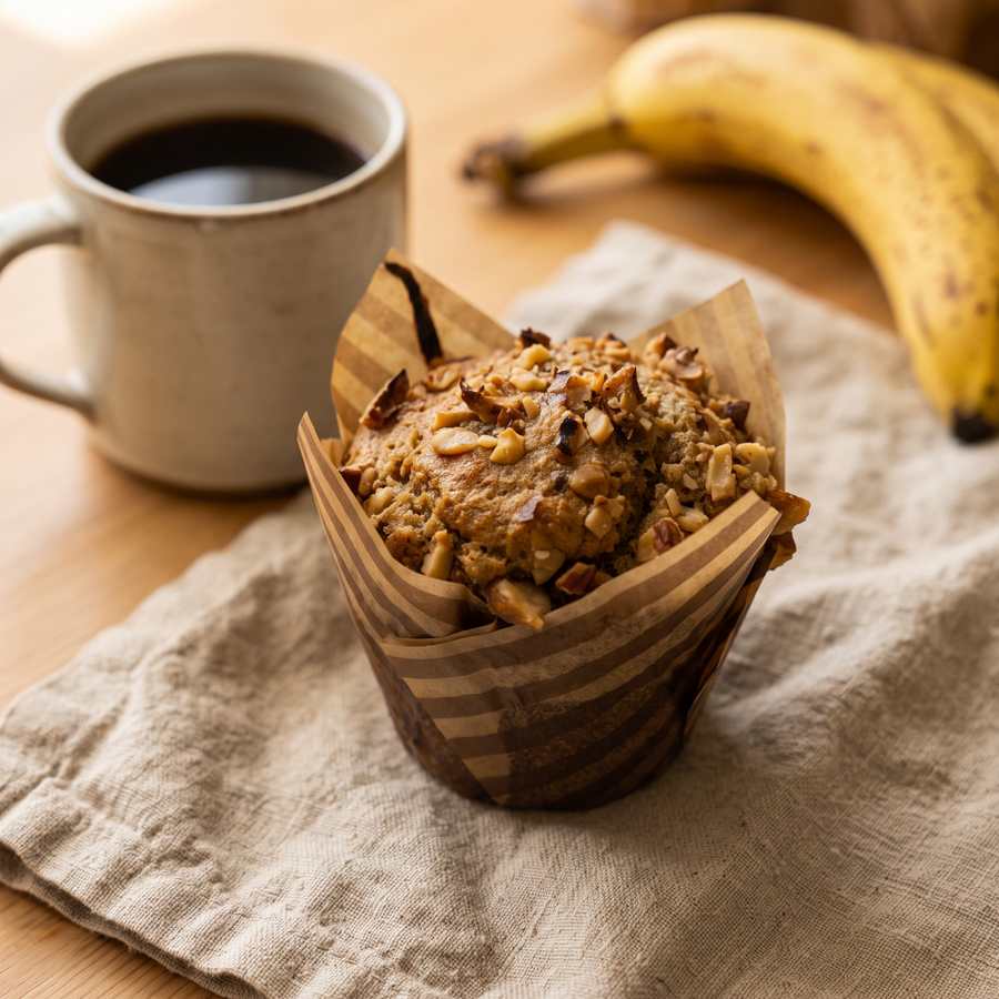 Muffin bananes & noix